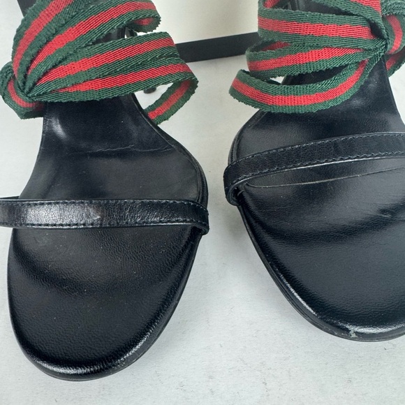 Gucci Black Red/Green Sandals with Multi-Strap Design Size 38. - Picture 12 of 15